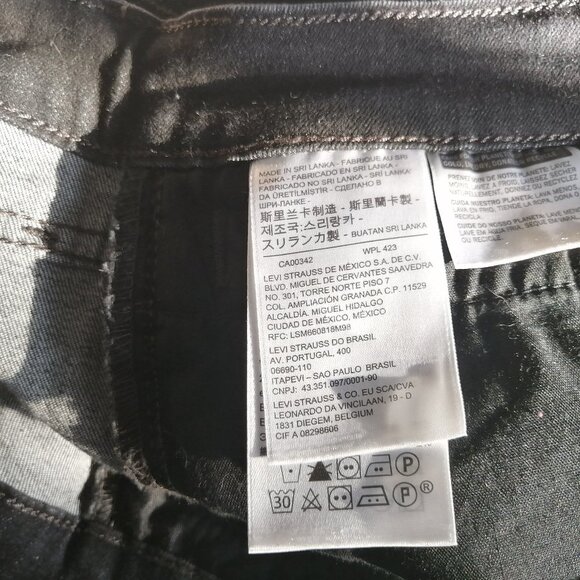 sz 30 LEVI'S Black high rise skinny ankle JEANS - Picture 6 of 8